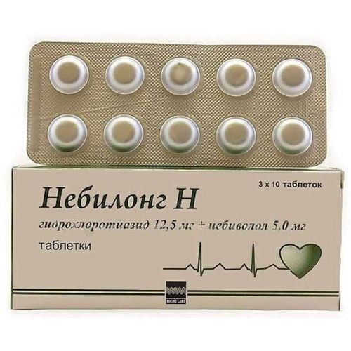 НЕБИЛОНГ Н ТАБЛЕТКИ 12,5 МГ+5 МГ   №30