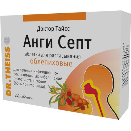 ДОКТОР ТАЙСС АНГИ СЕПТ ТАБЛЕТКИ ДЛЯ РАССАСЫВАНИЯ [ОБЛЕПИХА]    №24