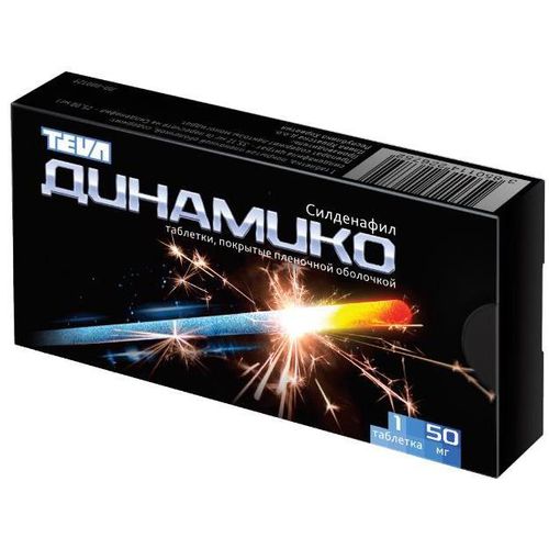 ДИНАМИКО ТАБЛЕТКИ ПОКРЫТЫЕ ОБОЛОЧКОЙ 50 МГ   №1