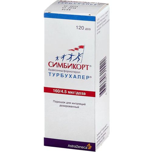 СИМБИКОРТ ТУРБУХАЛЕР ПОРОШОК ДЛЯ ИНГАЛЯЦИЙ ДОЗИРОВАННЫЙ 160 МКГ+4,5 МКГ/ДОЗА   120 ДОЗ №1