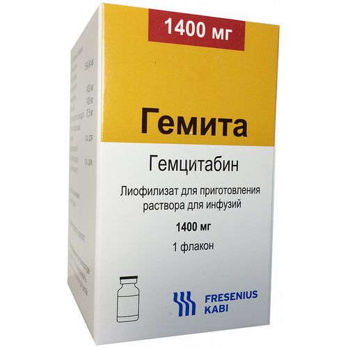 ГЕМИТА ЛИОФИЛИЗАТ ДЛЯ ПРИГОТОВЛЕНИЯ РАСТВОРА ДЛЯ ИНФУЗИЙ 1400 МГ   №1