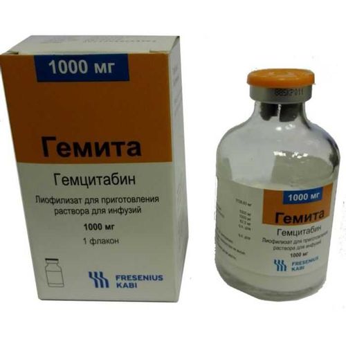 ГЕМИТА ЛИОФИЛИЗАТ ДЛЯ ПРИГОТОВЛЕНИЯ РАСТВОРА ДЛЯ ИНФУЗИЙ 1000 МГ   №1