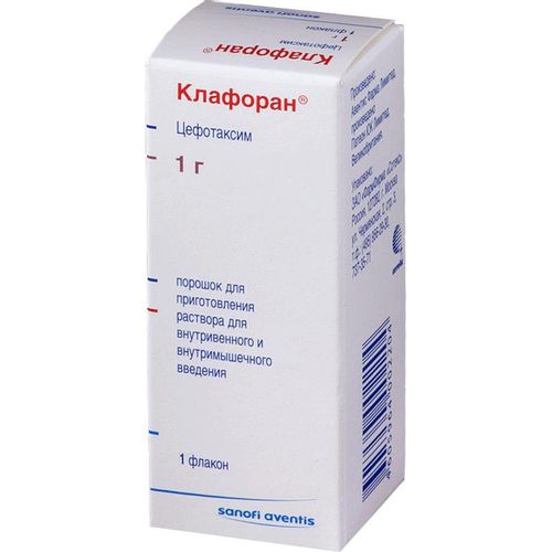 КЛАФОРАН ПОРОШОК ДЛЯ ПРИГОТОВЛЕНИЯ РАСТВОРА ДЛЯ ВНУТРИВЕННОГО И ВНУТРИМЫШЕЧНОГО ВВЕДЕНИЯ 1 Г №1