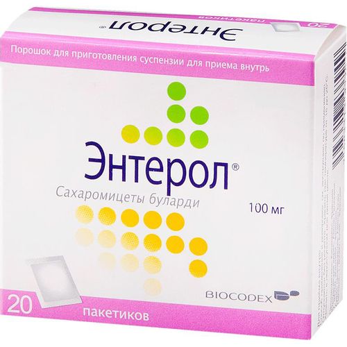 ЭНТЕРОЛ ПОРОШОК ДЛЯ ПРИГОТОВЛЕНИЯ СУСПЕНЗИИ ДЛЯ ПРИЕМА ВНУТРЬ 100 МГ 306 МГ №20