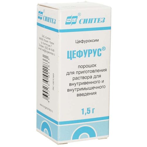 ЦЕФУРУС ПОРОШОК ДЛЯ ПРИГОТОВЛЕНИЯ РАСТВОРА ДЛЯ ВНУТРИВЕННОГО И ВНУТРИМЫШЕЧНОГО ВВЕДЕНИЯ 1,5 Г   №1