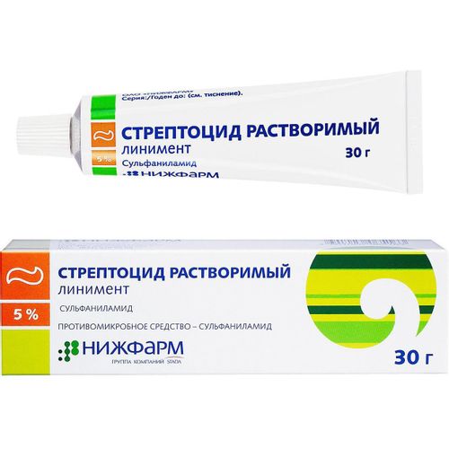 СТРЕПТОЦИД ЛИНИМЕНТ 50 МГ/МЛ 30 Г №1