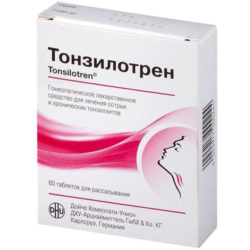 ТОНЗИЛОТРЕН ТАБЛЕТКИ ДЛЯ РАССАСЫВАНИЯ ГОМЕОПАТИЧЕСКИЕ    №60