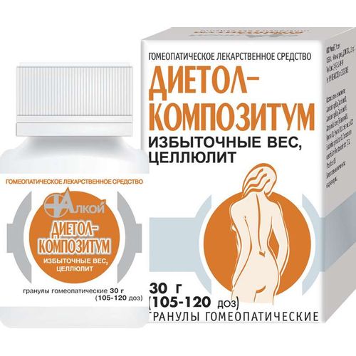 ДИЕТОЛ-КОМПОЗИТУМ ГРАНУЛЫ ГОМЕОПАТИЧЕСКИЕ  30 Г №1