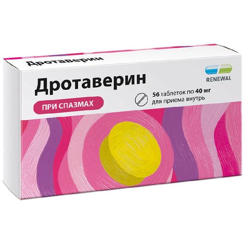 ДРОТАВЕРИН РЕНЕВАЛ ТАБЛЕТКИ 40 МГ   №56