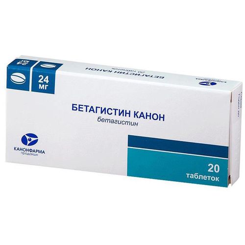 БЕТАГИСТИН КАНОН ТАБЛЕТКИ 24 МГ   №20