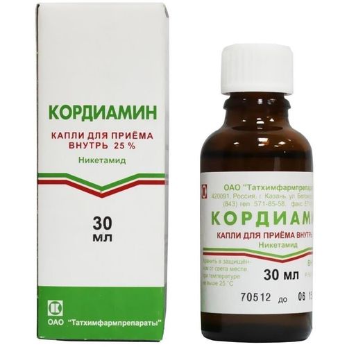 КОРДИАМИН КАПЛИ ДЛЯ ПРИЕМА ВНУТРЬ 25% 25 МЛ №1