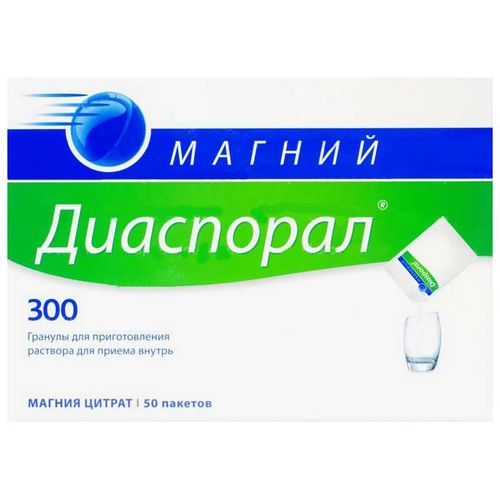 МАГНИЙ-ДИАСПОРАЛ 300 ГРАНУЛЫ ДЛЯ ПРИГОТОВЛЕНИЯ РАСТВОРА ДЛЯ ПРИЕМА ВНУТРЬ 300 МГ 5 Г №50