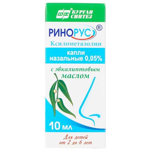 РИНОРУС КАПЛИ НАЗАЛЬНЫЕ 0,05% 10 МЛ №1