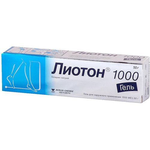 ЛИОТОН 1000 ГЕЛЬ ДЛЯ НАРУЖНОГО ПРИМЕНЕНИЯ 1 ТЫС.МЕ/Г 50 Г №1