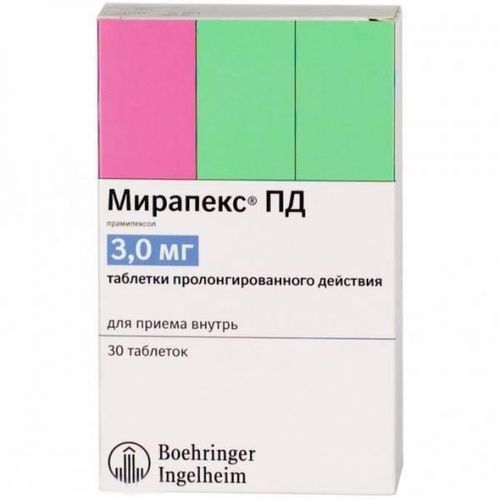 МИРАПЕКС ПД ТАБЛЕТКИ ПРОЛОНГИРОВАННОГО ДЕЙСТВИЯ 3 МГ   №30