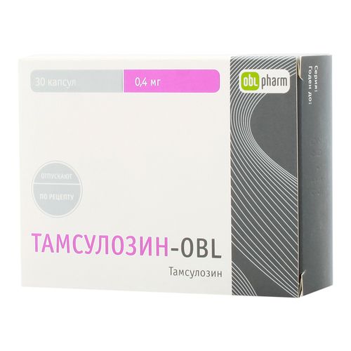ТАМСУЛОЗИН-OBL КАПСУЛЫ С МОДИФИЦИРОВАННЫМ ВЫСВОБОЖДЕНИЕМ 0,4 МГ   №30