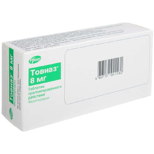 ТОВИАЗ ТАБЛЕТКИ ПРОЛОНГИРОВАННОГО ДЕЙСТВИЯ 8 МГ   №28