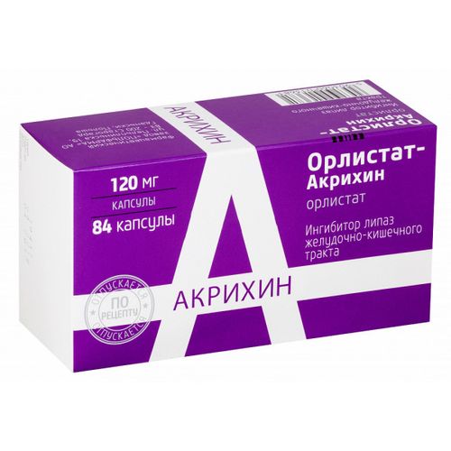 ОРЛИСТАТ-АКРИХИН КАПСУЛЫ 120 МГ   №84