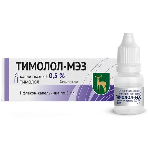 ТИМОЛОЛ-МЭЗ КАПЛИ ГЛАЗНЫЕ 5 МГ/МЛ 5 МЛ №1