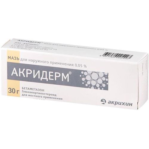 АКРИДЕРМ КРЕМ ДЛЯ НАРУЖНОГО ПРИМЕНЕНИЯ 0,05% 30 Г №1