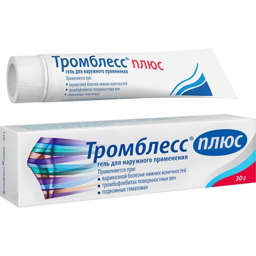 ТРОМБЛЕСС ПЛЮС ГЕЛЬ ДЛЯ НАРУЖНОГО ПРИМЕНЕНИЯ 1 МГ/Г+1000 МЕ/Г+100 МГ/Г+20 МГ/Г 30 Г №1