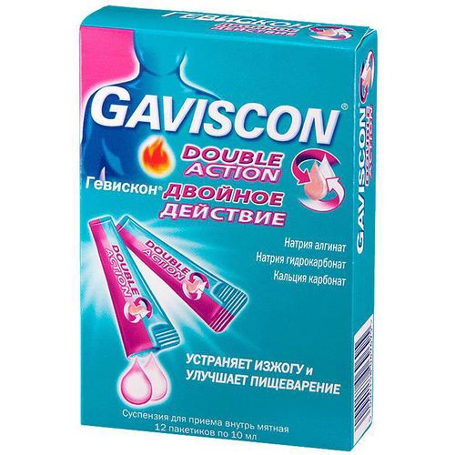 ГЕВИСКОН ДВОЙНОЕ ДЕЙСТВИЕ СУСПЕНЗИЯ ДЛЯ ПРИЕМА ВНУТРЬ [МЯТА]  10 МЛ №12