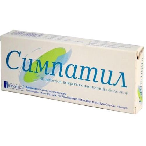 СИМПАТИЛ ТАБЛЕТКИ ПОКРЫТЫЕ ОБОЛОЧКОЙ    №40