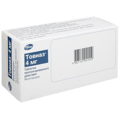 ТОВИАЗ ТАБЛЕТКИ ПРОЛОНГИРОВАННОГО ДЕЙСТВИЯ 4 МГ   №28