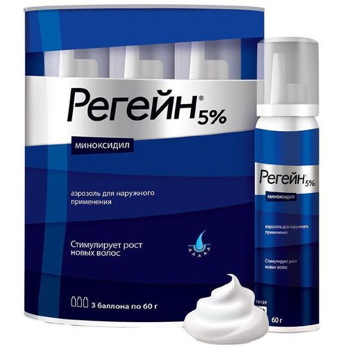 РЕГЕЙН ПЕНА ДЛЯ НАРУЖНОГО ПРИМЕНЕНИЯ 5% 60 МЛ №3