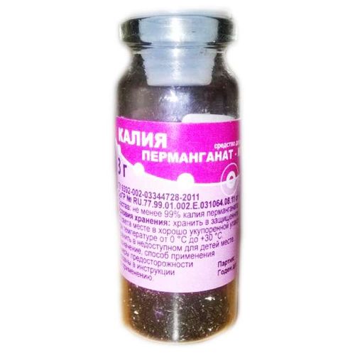 КАЛИЯ ПЕРМАНГАНАТ ПОРОШОК ДЛЯ ПРИГОТОВЛЕНИЯ РАСТВОРА ДЛЯ НАРУЖНОГО ПРИМЕНЕНИЯ  3 Г №1