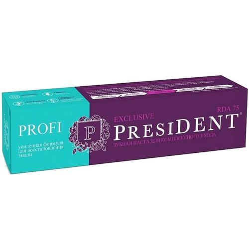 PRESIDENT ЗУБН ПАСТА PROFI EXCLUSIVE ЗУБНАЯ ПАСТА ДЛЯ ЗАЩИТЫ ДЕСЕН 50 МЛ №1