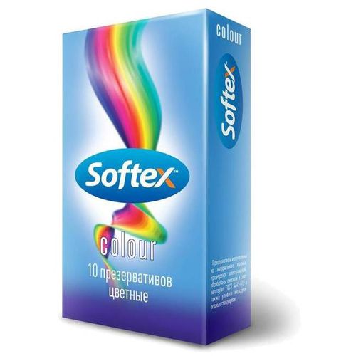 SOFTEX ПРЕЗЕРВАТИВЫ ЦВЕТНЫЕ COLOUR ПРЕЗЕРВАТИВ    №10