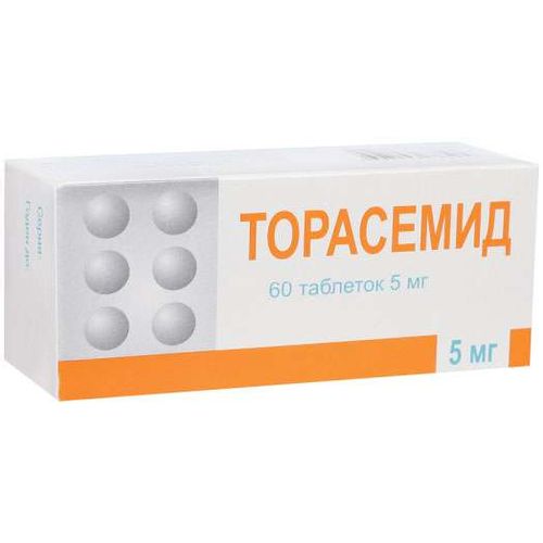 ТОРАСЕМИД ТАБЛЕТКИ 5 МГ   №60
