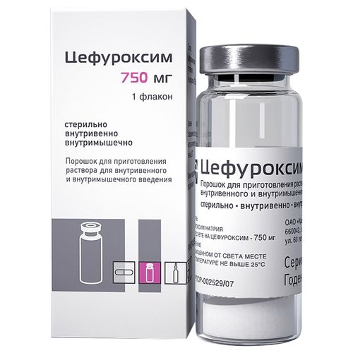 РУЦЕФ ПОРОШОК ДЛЯ ПРИГОТОВЛЕНИЯ РАСТВОРА ДЛЯ ВНУТРИМЫШЕЧНОГО ВВЕДЕНИЯ 750 МГ   №1