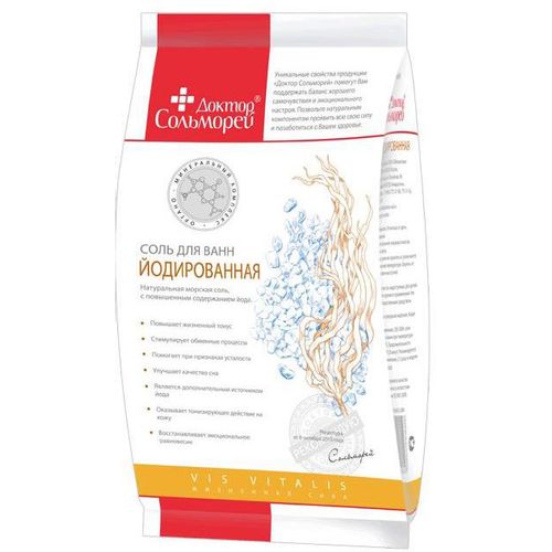 ДОКТОР СОЛЬМОРЕЙ СОЛЬ Д/ВАННЫ В АСС КОСМЕТИЧЕСКИЕ СРЕДСТВА ДЛЯ РАСТВОРЕНИЯ 900 Г №1