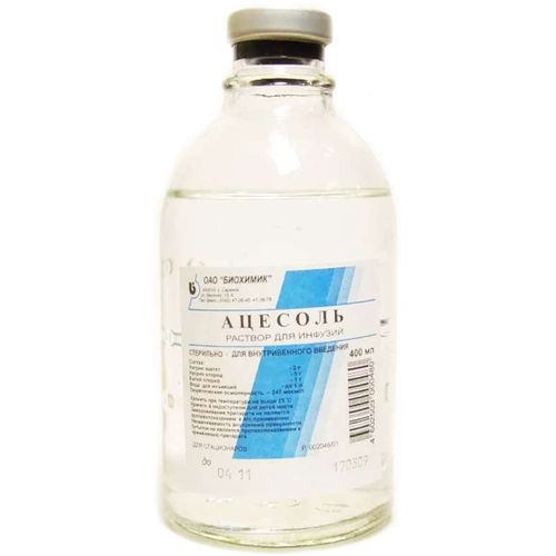 АЦЕСОЛЬ РАСТВОР ДЛЯ ИНФУЗИЙ  400 МЛ №15