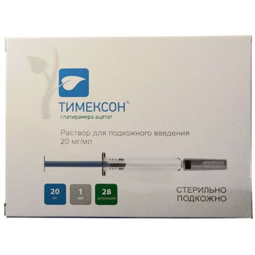 ТИМЕКСОН РАСТВОР ДЛЯ ПОДКОЖНОГО ВВЕДЕНИЯ 20 МГ/МЛ 1 МЛ №28