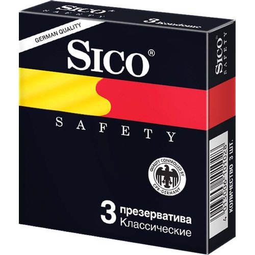 SICO SAFETY ПРЕЗЕРВАТИВЫ КЛАССИЧЕСКИЕ ПРЕЗЕРВАТИВ №3