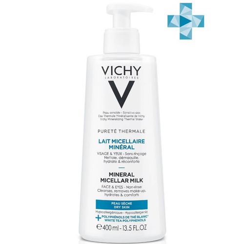 VICHY PURETE THERMAL МОЛОЧКО Д/ЛИЦА Д/СУХОЙ/НОРМ КОЖИ С МИНЕРАЛАМИ КОСМЕТИЧЕСКОЕ МОЛОЧКО  400 МЛ №1