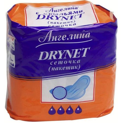 АНГЕЛИНА ПРОКЛАДКИ DRYNET С КРЫЛ ПРОКЛАДКИ ЖЕНСКИЕ ГИГИЕНИЧЕСКИЕ №8