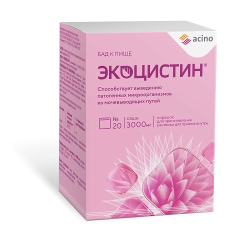 ЭКОЦИСТИН ПОРОШОК ДЛЯ ПРИГОТОВЛЕНИЯ РАСТВОРА ДЛЯ ПРИЕМА ВНУТРЬ  3000 МГ №20