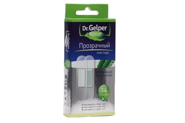 DR GELPER ALOEPLAST ПЛАСТЫРЬ ПРОЗРАЧНЫЙ ПЛАСТЫРЬ №24
