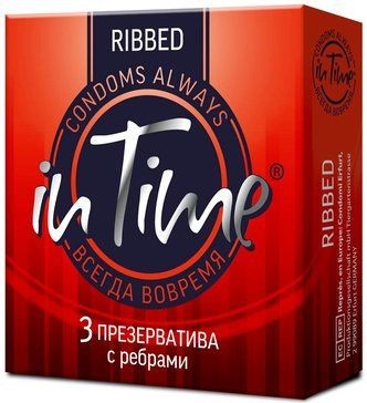 IN TIME RIBBED ПРЕЗЕРВАТИВЫ С РЕБРАМИ ПРЕЗЕРВАТИВ    №3