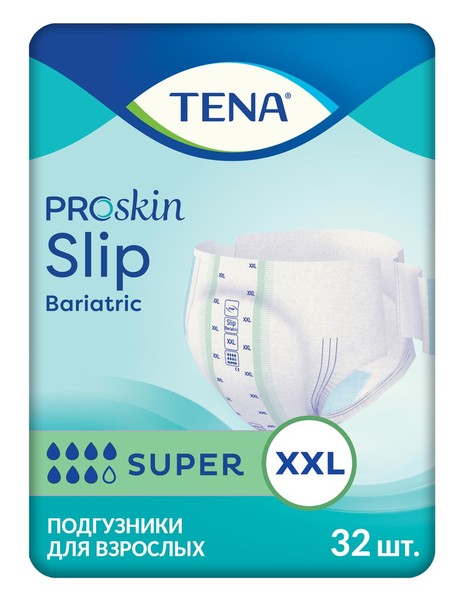 TENA SLIP BARIATRIC SUPER ПОДГУЗНИКИ Д/ВЗР XXL ПОДГУЗНИКИ УРОЛОГИЧЕСКИЕ   №32