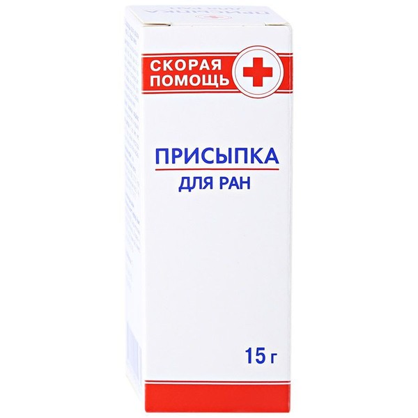 СКОРАЯ ПОМОЩЬ ПРИСЫПКА Д/ЗАЖИВЛЕНИЯ РАН КОСМЕТИЧЕСКИЙ ТАЛЬК 15 Г №1