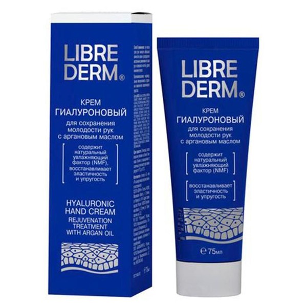 LIBREDERM ГИАЛУРОНОВЫЙ КРЕМ Д/РУК Д/СОХРАНЕНИЯ МОЛОДОСТИ С АРГАНОВЫМ МАСЛОМ КРЕМ ДЛЯ РУК И НОГТЕЙ  75 МЛ №1