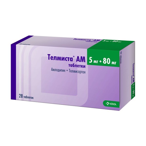 ТЕЛМИСТА АМ ТАБЛЕТКИ 5 МГ+80 МГ   №28