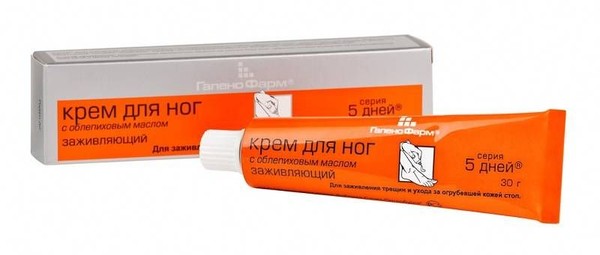 5 ДНЕЙ КРЕМ Д/НОГ ОТ ТРЕЩИН ОБЛЕПИХОВОЕ МАСЛО КОСМЕТИЧЕСКИЙ КРЕМ 30 Г №1