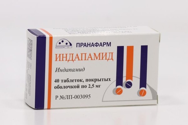 ИНДАПАМИД ТАБЛЕТКИ ПОКРЫТЫЕ ОБОЛОЧКОЙ 2,5 МГ   №40