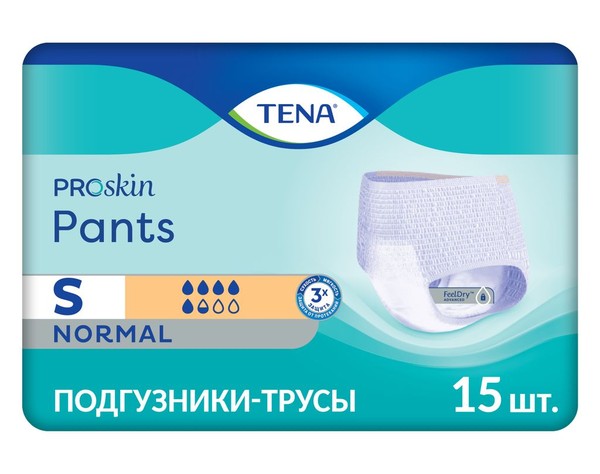 TENA PANTS NORMAL ПОДГУЗНИКИ-ТРУСЫ Д/ВЗР S ПОДГУЗНИКИ-ТРУСЫ УРОЛОГИЧЕСКИЕ   №15
